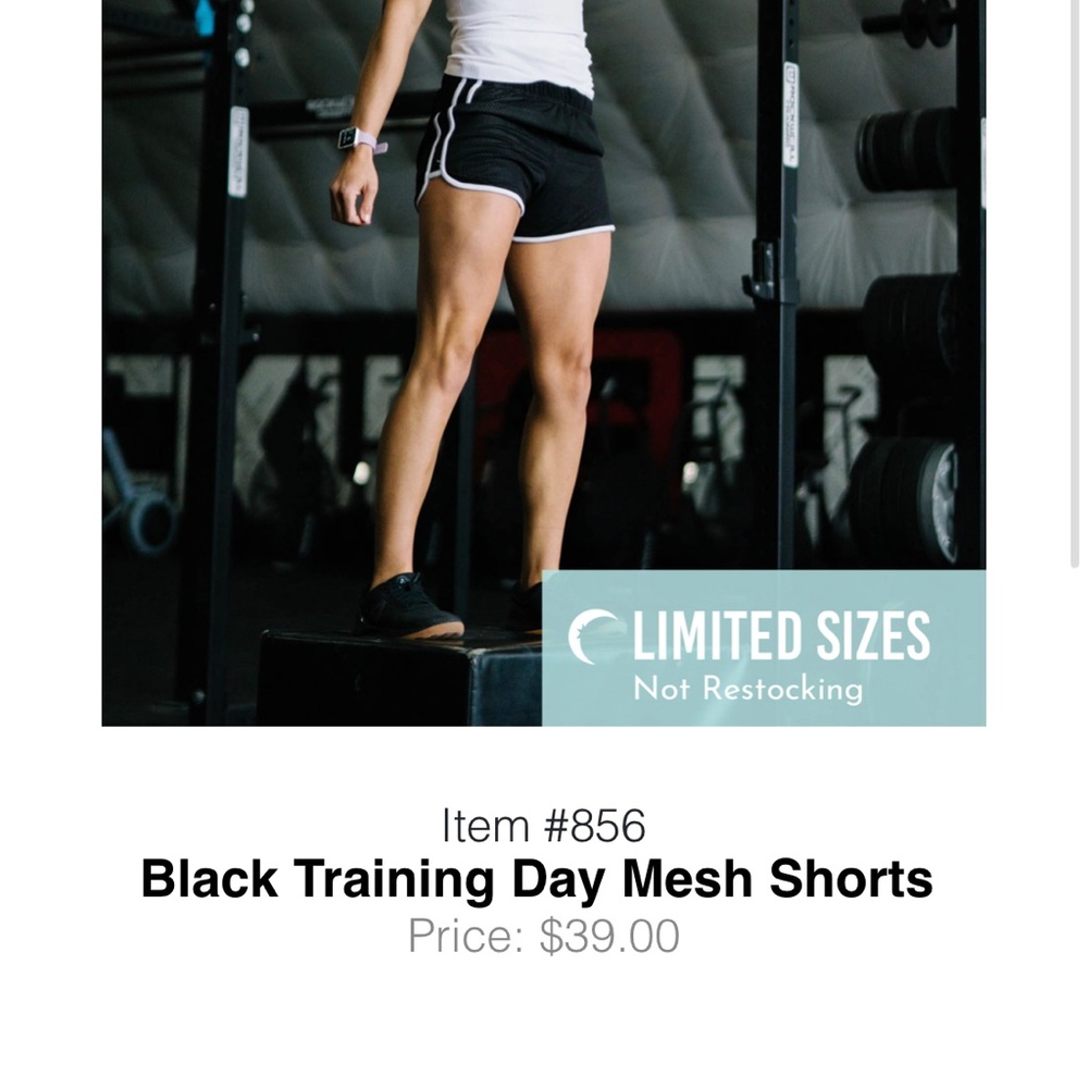Zyia Black training Day Mesh  shorts- large